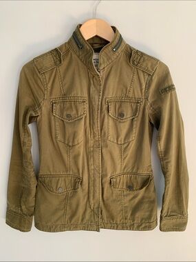 Abercrombie & Fitch Women’s Utility Military Field Jacket Army Green Small
